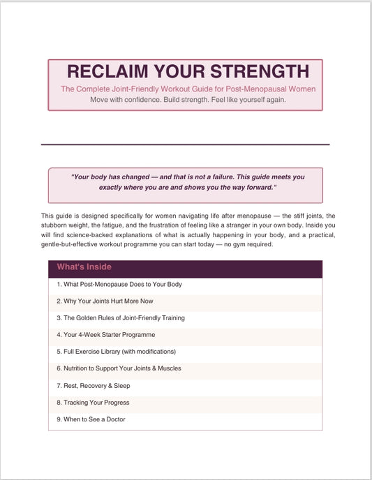 Post-Menopausal Joint-Friendly Workout Guide