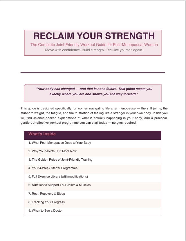 Post-Menopausal Joint-Friendly Workout Guide